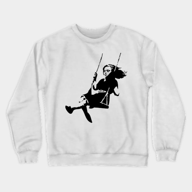 A girl on a swing Crewneck Sweatshirt by lllucifercat